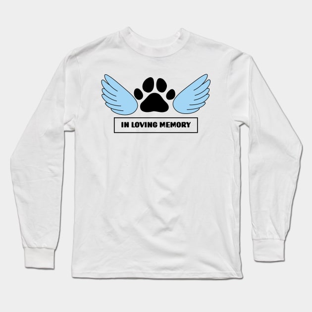 Paw print with angel wings Long Sleeve T-Shirt by gabis_illust